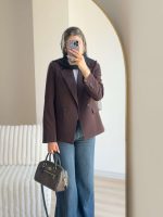 کت کرپ قهوه ای - Image 4