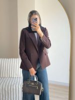 کت کرپ قهوه ای - Image 2