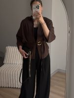شومیز قهوه ای Elara - Image 2