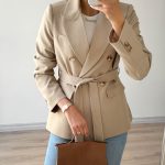 کت یقه بلیزر Mocha