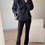 بارونی یقه انگلیسی navy blue