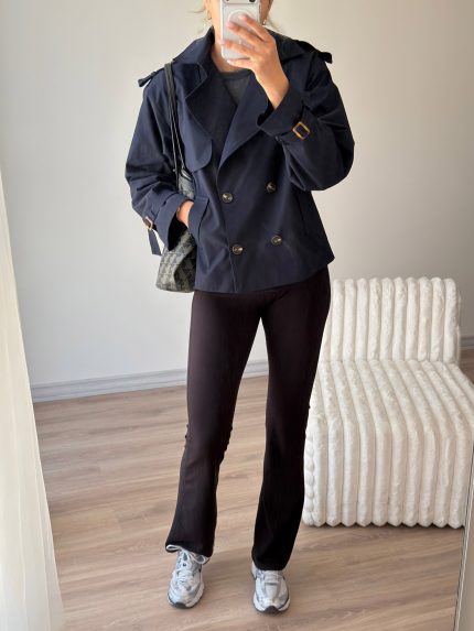 بارونی یقه انگلیسی navy blue